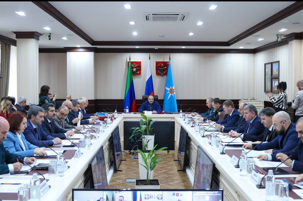Заседание КЧС в Ситуационном центре Главы республики Дагестан